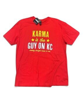 Taylor Swift Chiefs Shirt NWT BreakingT Karma Is The Guy On KC Size Large